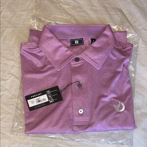 NWT Footjoy Men's Purple Golf Polo PGA TOUR Championship Logo